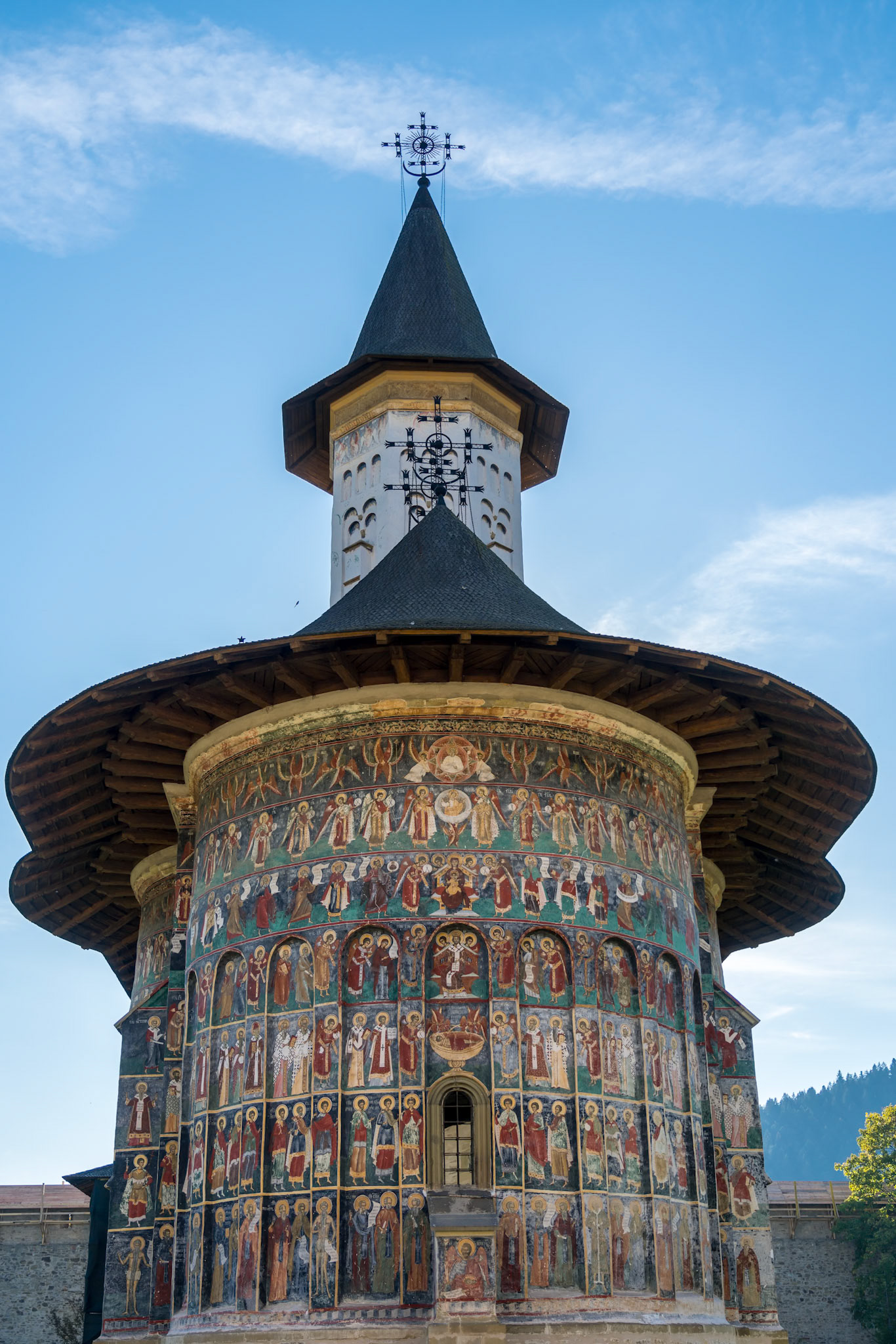 SUCEVITA, MOLDOVIA/ROMANIA - SEPTEMBER 18 : Exterior view of the Monastery in Sucevita in Moldovia Romania on September 18, 2018