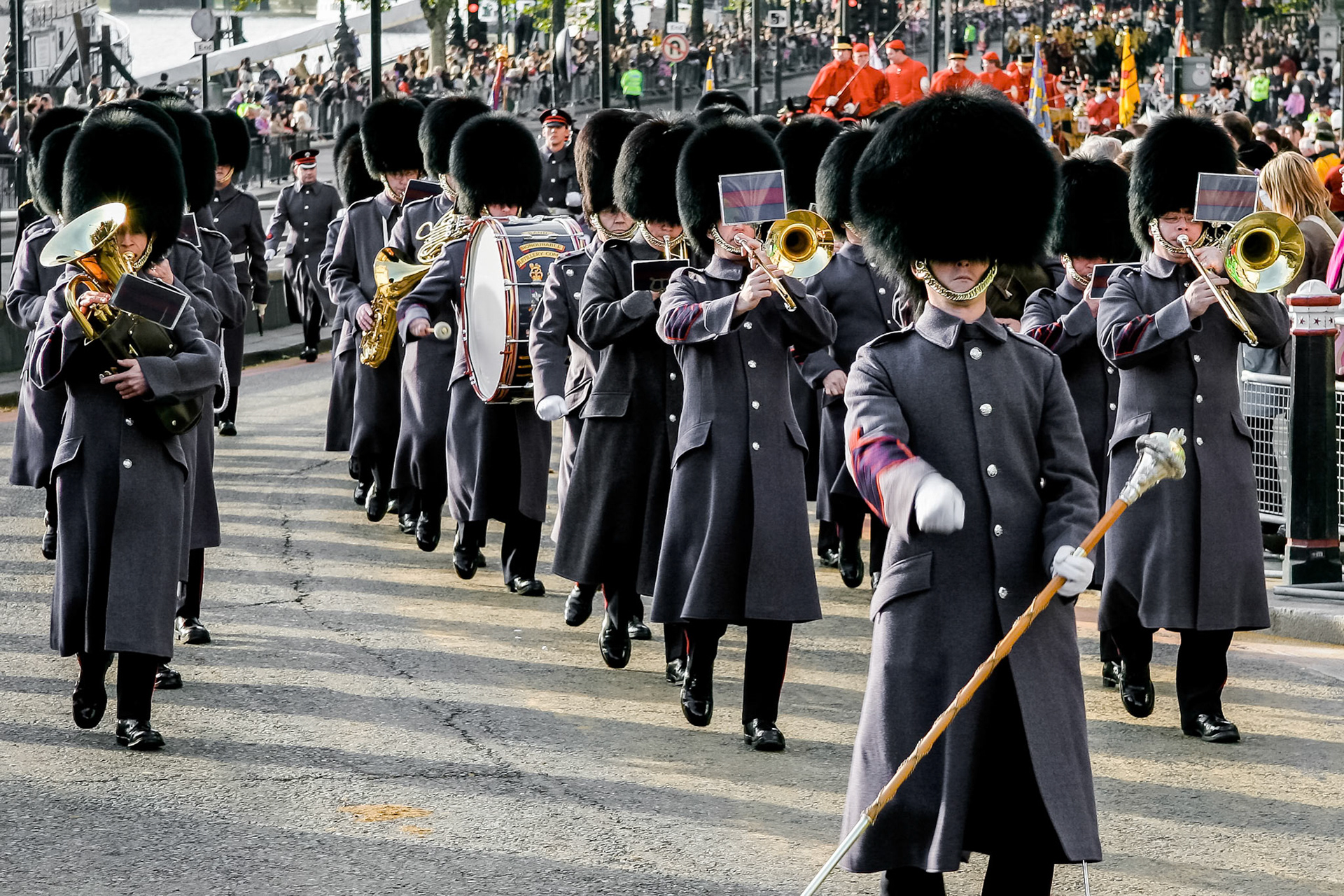 Band of the Honorable Artillery Company marching at the Lord Mayor's Show London