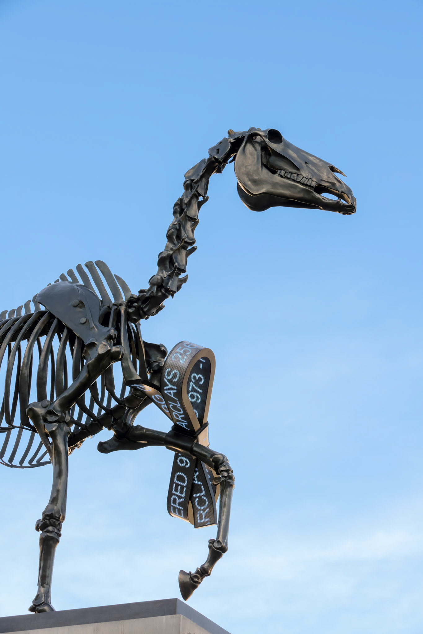 Hans Haacke Statue Gift Horse in Trafalgar Square