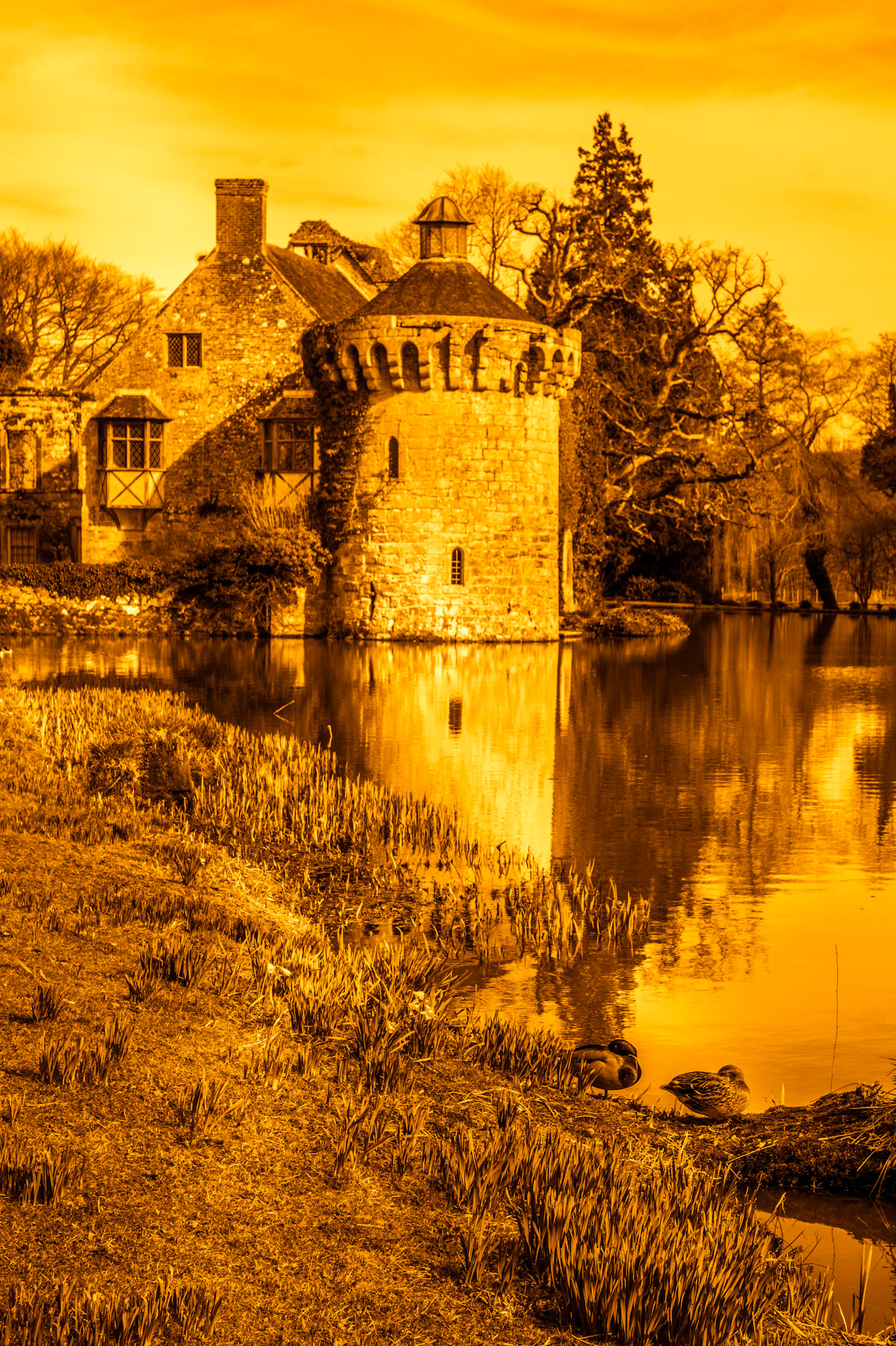 View of  a building on the Scotney Castle Estate