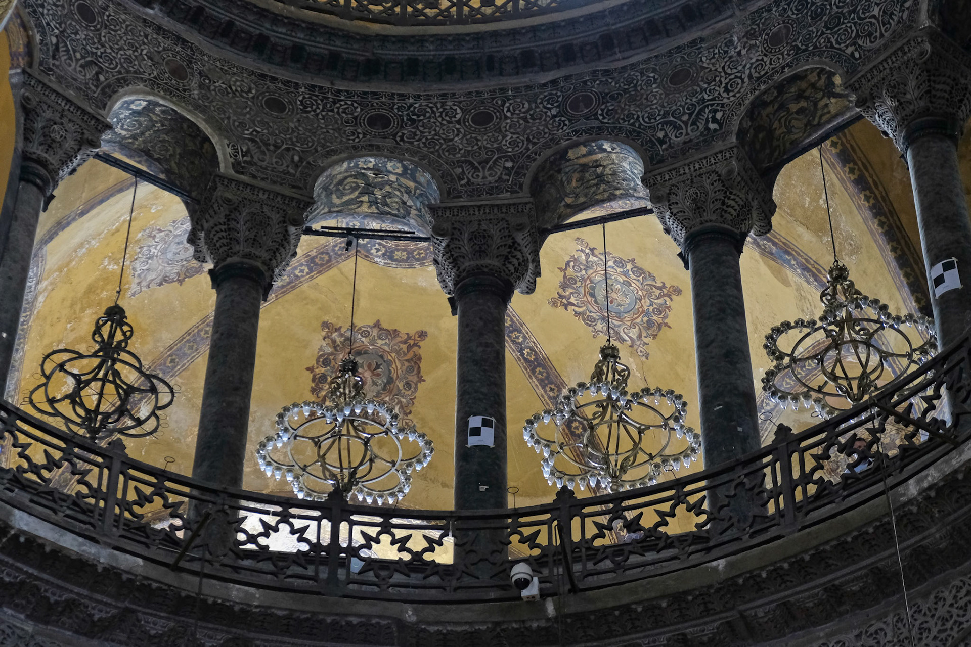 ISTANBUL, TURKEY - MAY 26 : Interior view of the Hagia Sophia Museum in Istanbul Turkey on May 26, 2018
