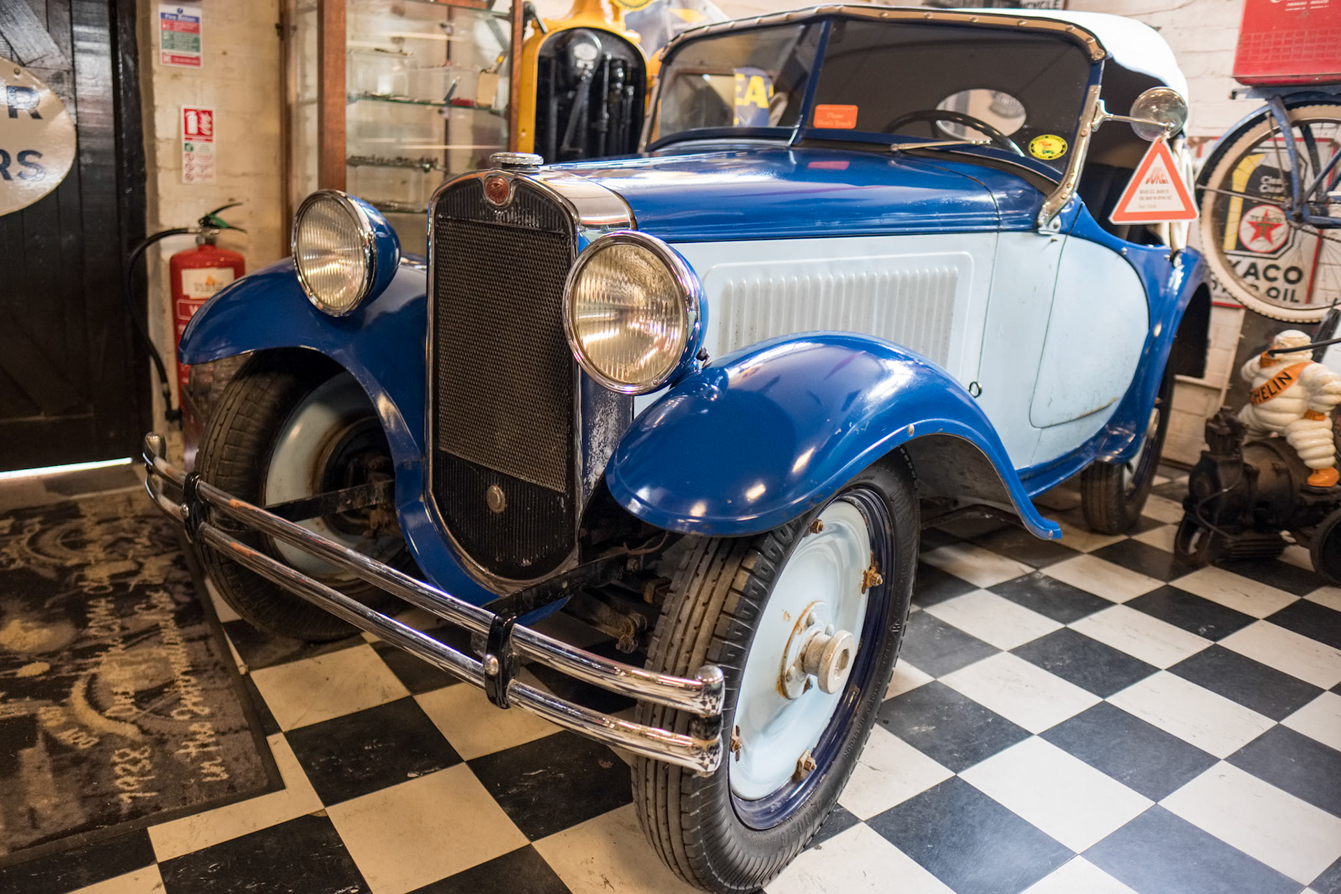 Old MG Y 1950 in the Motor Museum at Bourton-on-the-Water