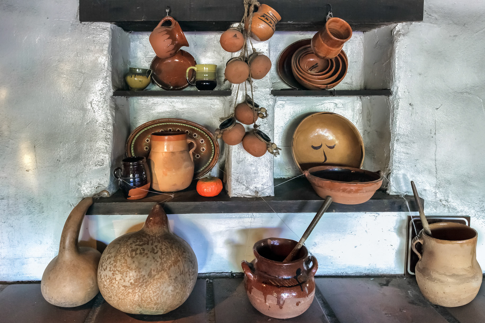 Pots on Display in the Oldest Building in Los Angeles