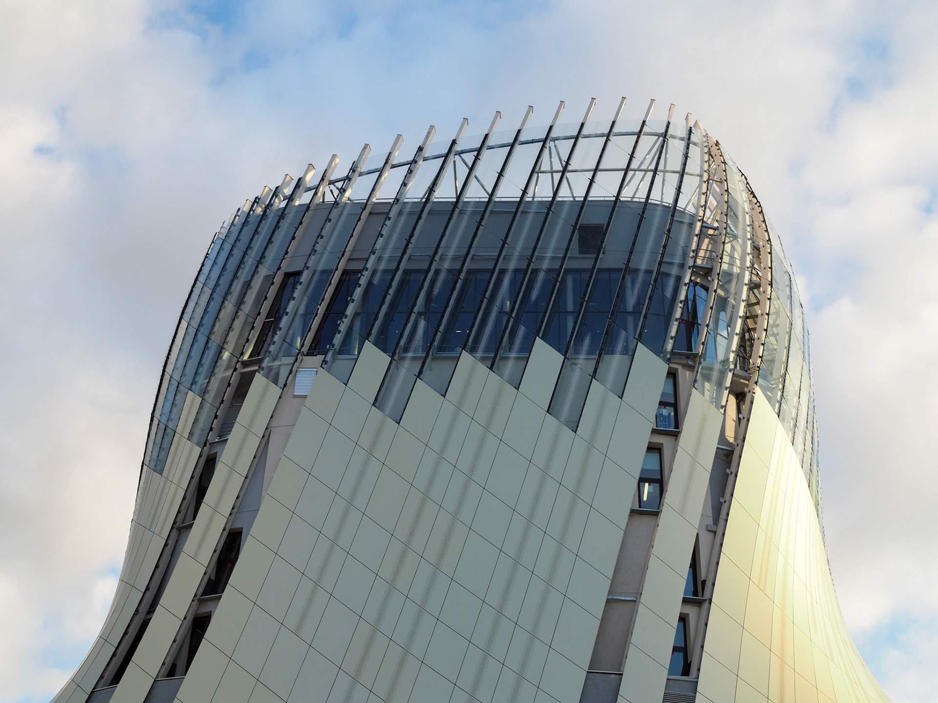 View of La Cite du Vin Building in Bordeaux