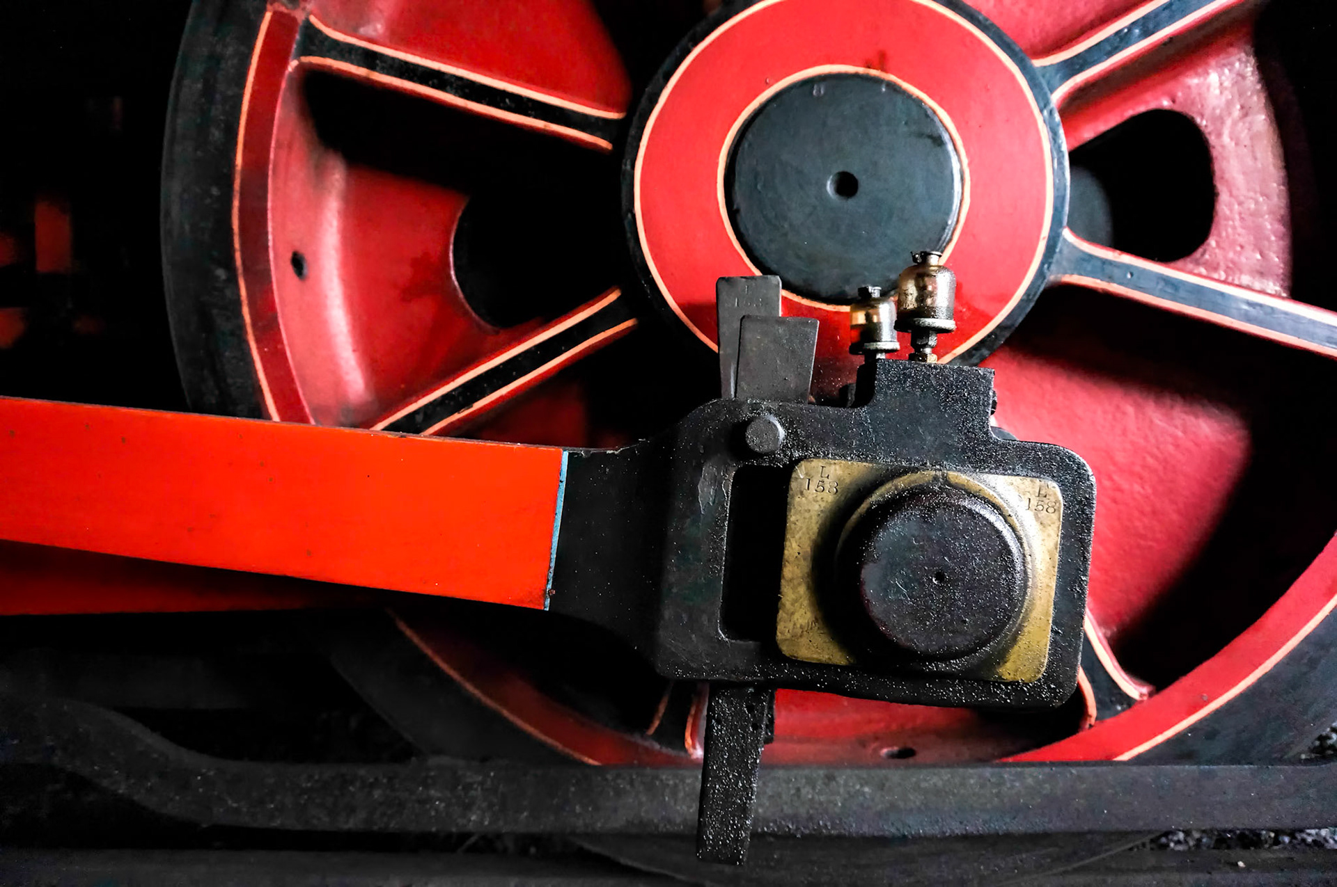 An Old Steam Train Wheel