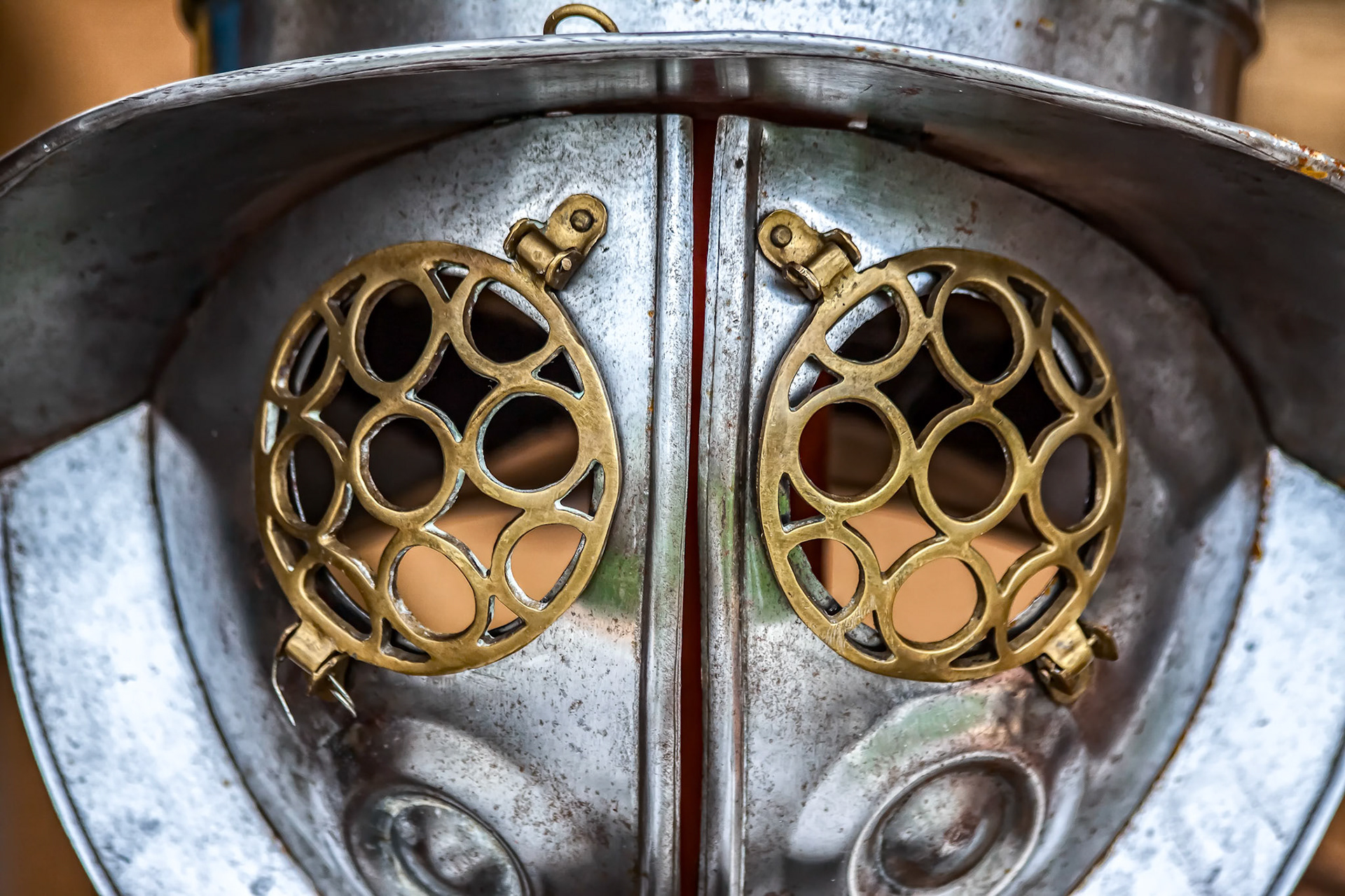 Head Protector at the Military Odyssey in Detling Kent