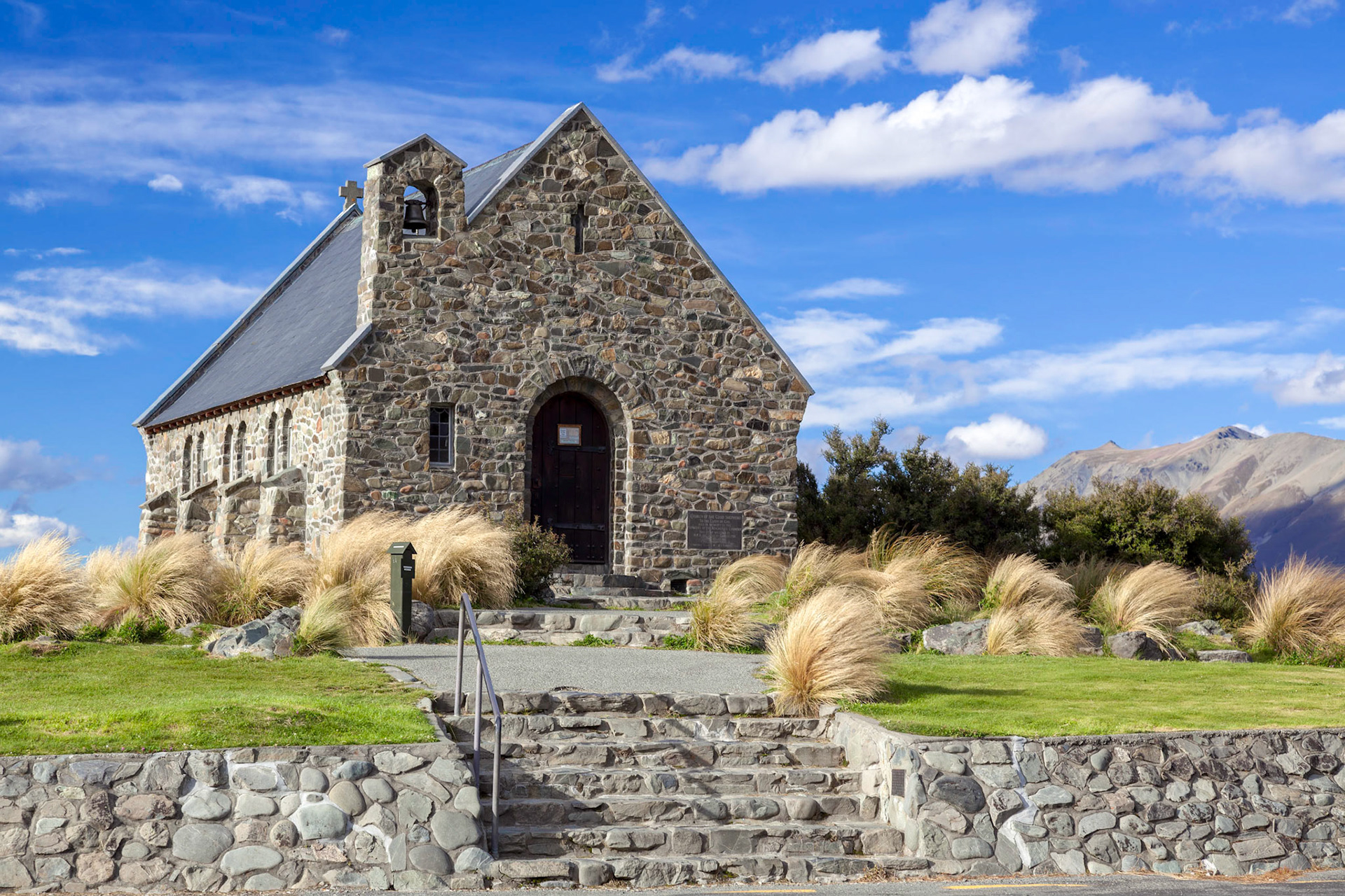 LAKE TEKAPO, MACKENZIE REGION/NEW ZEALAND - FEBRUARY 23 : Church of the Good Shepherd at Lake Tekapo in New Zealand on February 23, 2012