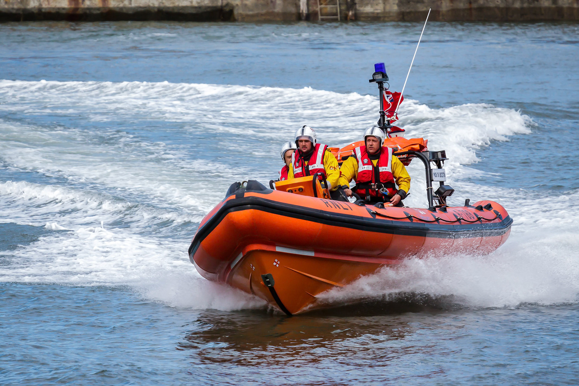 RNLI Lifeboat Display  at Staithes North Yorkshire