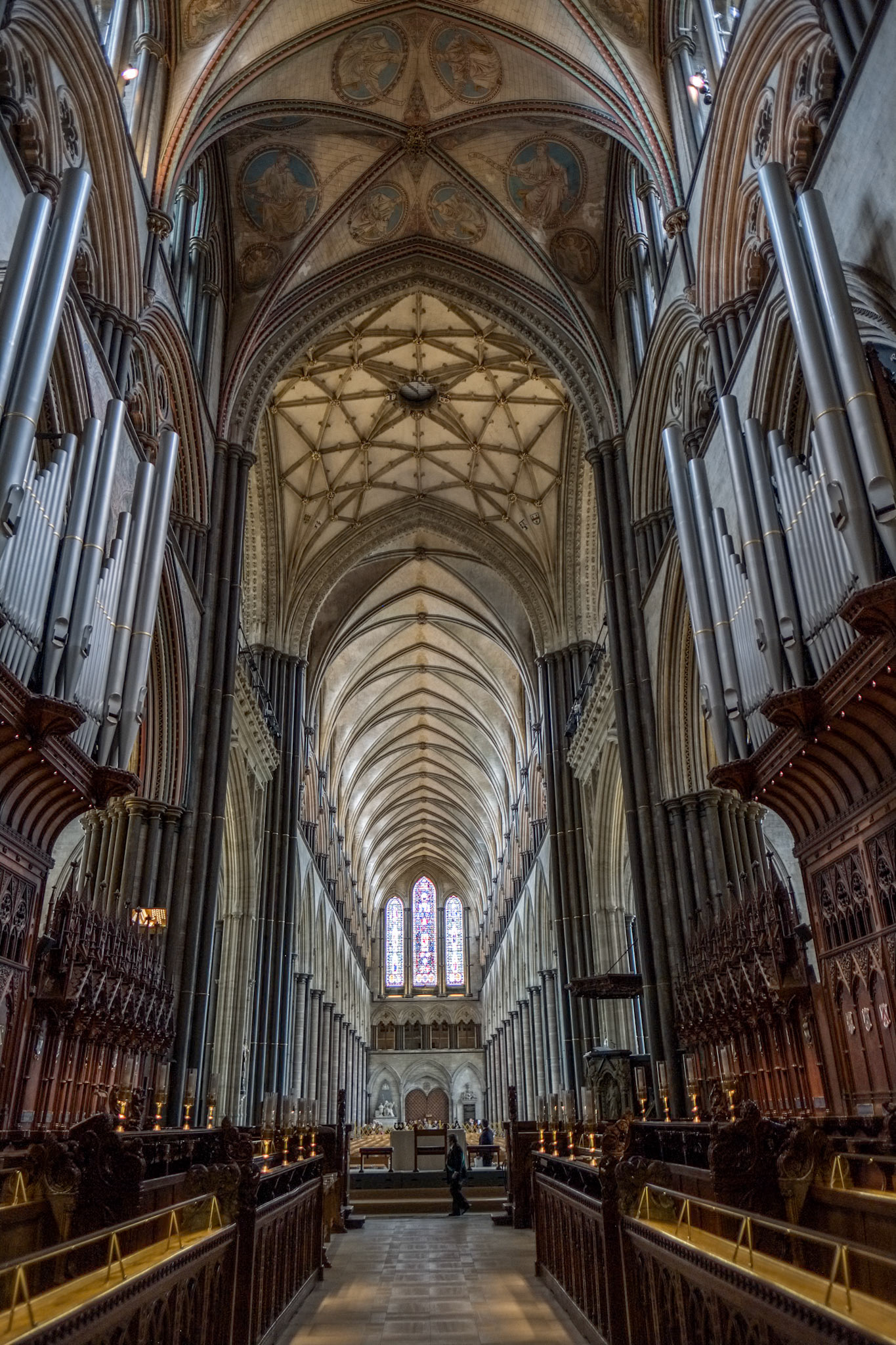 Interior View of Salisbury Cathedral