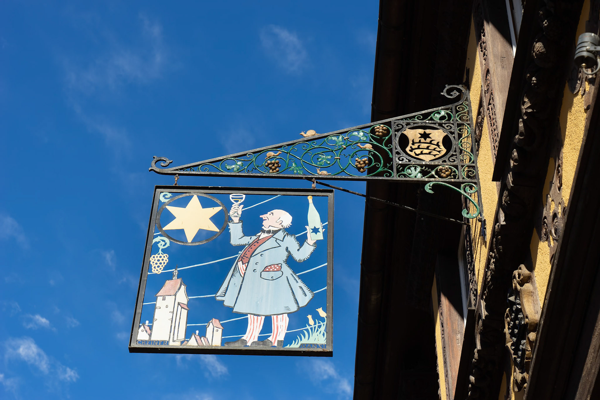 Hanging Sign in Riquewihr in Haut-Rhin Alsace