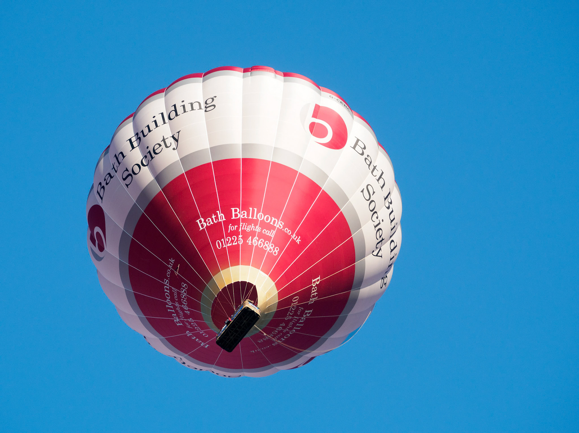 Hot Air Balloon Flying over Bath