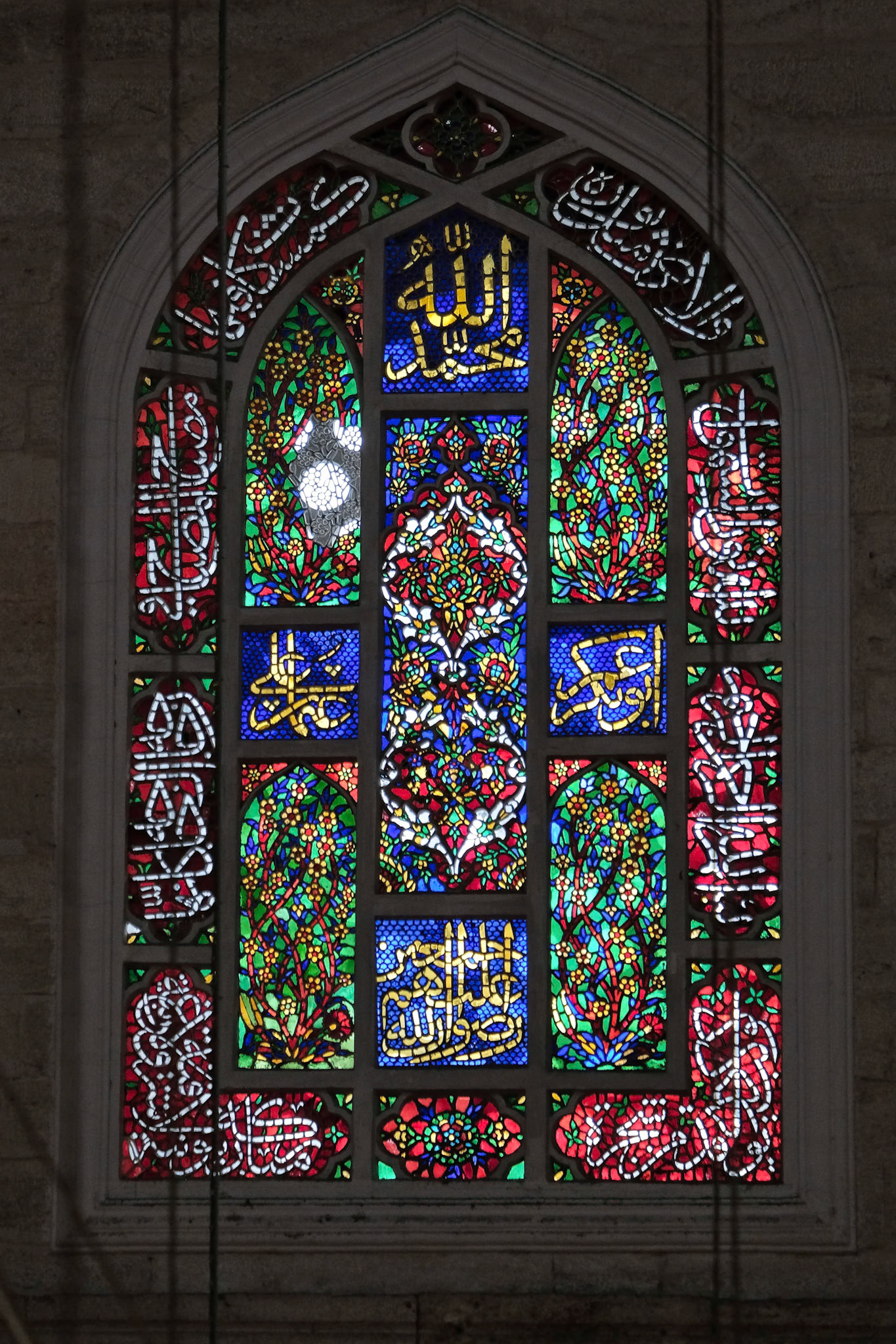 ISTANBUL, TURKEY - MAY 28 : Interior view of the Suleymaniye Mosque in Istanbul Turkey on May 28, 2018